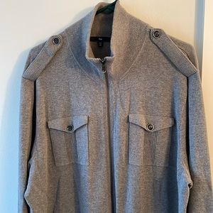 Gap XXL Gray Full Zip Sweater